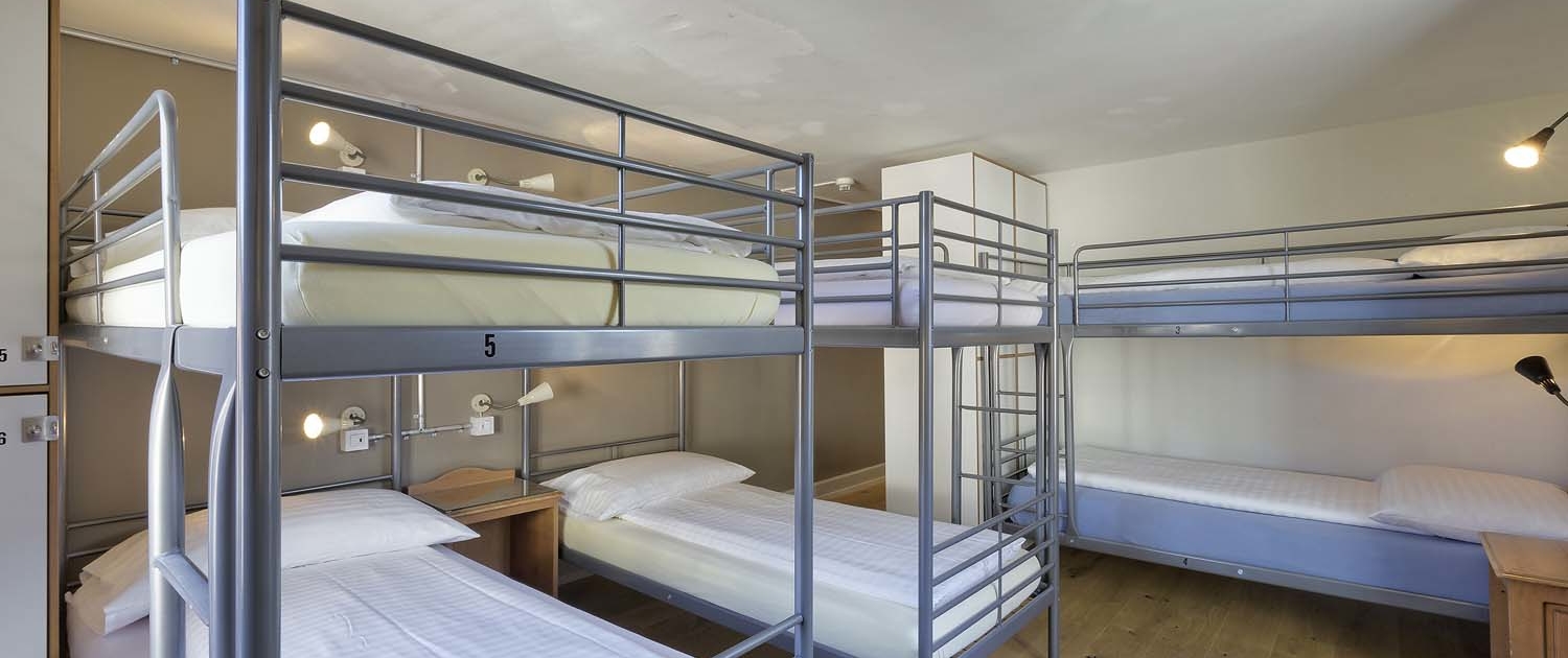 Dormitory rooms at Alplodge Hostel in the heart of Interlaken Switzerland